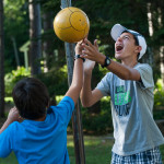 free time playing games boys sleepaway summer camp new england