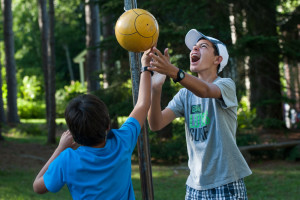 free time playing games boys sleepaway summer camp new england