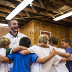 dining hall happy counselors campers boys summer camp new hampshire