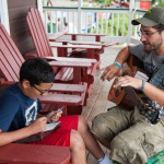 main lodge porch music overnight boys summer camp new england